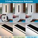 2-Pack 24IN Modern Outdoor Wall Light LED Long Wall Lighting Fixture IP65 Waterproof Wall Lamps, Dimmable 24W 2200LM Black Wall Sconce, 3000K/4000K/5000K Selectable, ETL