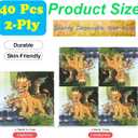 40PCS Lion King Beverage Napkins- Add a Roaring Touch to Your Celebrations with Our Vibrant,Themed Napkins 6.5"