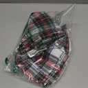 AQOTHES Pack of 2 Christmas Plaid Decorative Throw Pillow Covers Scottish Tartan Cushion Case for Farmhouse Home Holiday Decor Red and White, 18 x 18 Inches