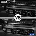 Voodonala Radio AC Knobs Air Conditioner Switch Button Center Console Switch Knob Cover Trim for 2022-2026+ Chevy Silverado GMC Sierra Interior Accessories Aluminum Alloy Black