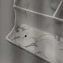 Bathroom Counter Organizer with 3PCS Qtip Holder, Marble Toothbrush Holders for Bathrooms, Bathroom Organizers and Storage with Drain Holes, Electric Toothbrush Holder, Vanity Organizer (Black)