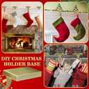 6 Pack Christmas Stocking Holder Bases - Mantel Stocking Hangers Hanging Hooks for Fireplace Stand Holder Weighted Hangers for Xmas Holiday Decoration (Bronze, 6)