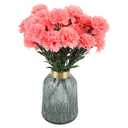 Riyuwal 28 Heads Carnations Artificial Flowers 4 Pcs Faux Carnations Bouquet 18.5in Silk Pink Flower for Wedding Decor Home Table Centerpiece Floral Arrangements (Pink)