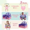 Foldable Toddler Swing Set and Baby Jumper, Indoor & Outdoor Use, Baby Bouncer Jumper, Safe and Durable Swing Set for Backyard Pink