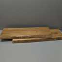 Floating Shelves Set of 2, Solid Elm Wood Wall Shelves 24 Inch - Invisible Bracket Mount for Living Room, Bedroom, Kitchen, Bathroom - Natural