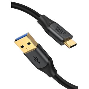CableCreation USB C Data Cable 1.6FT, USB-A 3.2 Gen2 10Gbps, 3A Fast Charging, Support Android Auto & Carplay, Type-C External SSD, Galaxy S24, iPhone 15/16, Pixel, 0.5m