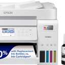 Epson EcoTank ET-3843 Wireless Color All-in-One Cartridge-Free Supertank Printer with Scanner, Copier, ADF and Ethernet-for The Ultimate Home Office, White