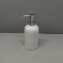 Ceramic White Soap Dispenser with Rust-Proof Plastic Pump Bathroom, 16.9oz Hand Soap Dispenser for Kitchen, Hotel (1pc)