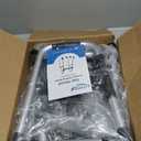 Folding Walker with 2 Skis and 5" Wheels, Lightweight Walkers for Seniors and Adults, Supports Up to 350 Pounds, Adjustable Height, Compact Standard Walker, Black