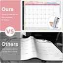 2 x Ospelelf Calendar 2026-2027 Large Desk Calendar 2026 Monthly Desktop Calendar 22 x 17", 18 Month Calendar with Plastic Cover, Use Jan 2026 - June 2027, Multicolor