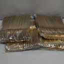 Supernal 360pcs Plastic Gold Silverware,Cutlery,Disposable Utensils,120 Plastic Knives,120 Gold Forks,120 Disposable Spoons,Perfect for Birthday,Party,Wedding