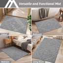 COSY HOMEER Door Mat 24x36,Absorbent Dirt Trapper Entryway Rugs,Non-Slip Welcome Mat,Washable Entry Rugs,Low Pile Doormat for Front Back Door,Wet Shoes & Paws,Grey