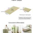 FULI Japanese Tatami Mattress, Foldable Igusa Rush Grass Tatami Rug, Natural Japanese Floor Mattress Mat Made in Japan, Twin, Size: Twin (75"L x 39"W x 0.5"Th)