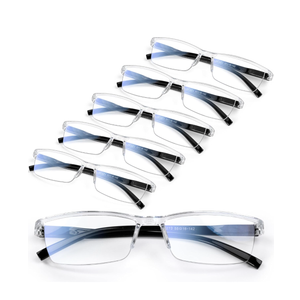 6 pack Executive Style Reading Glasses Men - Durable Readers with 99% Blue Light Blocking - Comfortable Fit with TR90 Frames, +2.75