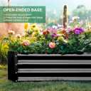 Land Guard 2 Pack 8×4×1ft Galvanized Metal Raised Garden Bed, Metal Planter Kit Box Outdoor for Deep-Rooted Vegetables, Flowers, Green and Herbs (Gray)