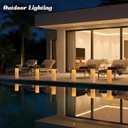 5" x 14" Large Waterproof Outdoor Flameless Candles Battery Operated LED Pillar Candles for Indoor Outdoor Lanterns, Ivory, Long Lasting, Set of 2