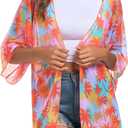 RELLECIGA Beach Cover Up for Women Swimsuit Kimono Cardigans Loose Casual Bathing Suit Coverups (M)