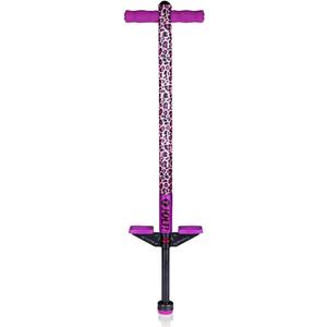 Flybar Jolt Pogo Stick for Kids Ages 6 and Up, 40 to 80 Pounds, Perfect for Beginners, Easy Grip Foam Handles, Anti-Slip Foot Pegs, Outdoor Toys for Boys, Jumper Toys for Girls, Outside Toys for Kids (Leopard)