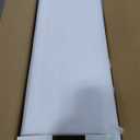 POVISON Fully Assembled Floating TV Stand with Flip-Down Cabinet Doors, 63" Walnut and White Floating Media Console, Solid Wood Floating Entertainment Center, Minimalist TV Stand (62.99")