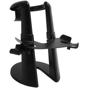 VR Headset Display Holder, ABS VR Headset Stand Universal for Standard Size VR Headset (Black)