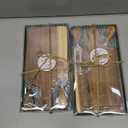 2 Set Bridal Baby Shower Cheese Prizes Wooden Square Board Gift Set Knives Forks Thank You Tags with Box for Guests for Valentines Bridal Baby Shower Housewarming Gifts (Acacia Color)