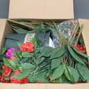 Artificial Flowers for Outdoors, 2 Set Fake Potted Flowers 12 Bundles UV Resistant Realistic Silk Faux Impatiens with Pot for Outside Balcony Garden Window Box, Mixed Color