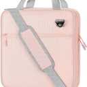 MoKo Zipper Binder, 3 Inch 3 ring Binder with Zipper,700 Sheets Capacity Zipper Binder with Shoulder Strap & Handle,Multi-Pocket Zipper Binder Organizer for Middle School, Pink + Gray