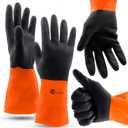 Gastody - Chemical Resistant Gloves, Reusable, Heavy Duty Safety Work Gloves, Resist Acid, Oil, Alkali, Large