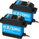 Pack of 2 RC Servo 35KG Steering Servo 7.4V Digital Motor Stainless Steel Gear High Torque Waterproof for DIY Robotic RC Cars
