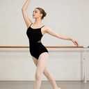 MOLLDAN Women Dance Camisole Leotards,Adjustable Straps,Front Breast Lining,Mesh Hollow Back