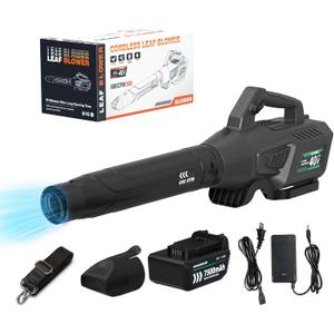 Aoypalp Leaf Blower Cordless with Battery - 40V Powerful Electric Leaf Blower, 600CFM &180MPH and Variable-Speed with 7.5Ah Battery and Charger for Lawn Care, Patio, Dust, Blowing Leaves (Grey)