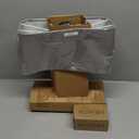 Bedside Touch Control Table Lamp with Dual USB Charging Ports 1 AC Outlet, 3 Way Dimmable Modern Nightstand Lamp with Grey Fabric Shade, Desk Lamp for Bedroom Living Room Office with 5000K LED Bulb (Gray)