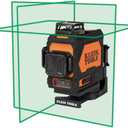 Klein Tools 93PLL Self-Leveling Laser Level with Bright Green 3x360-Degree Planes, Rechargeable Battery, Magnetic Mount