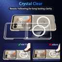 Case for Motorola Razr 2025, with Privacy Screen Protector + Camera Lens Protector, [Anti Yellowing] [Compatible with Magsafe] Shockproof Slim Magnetic Phone Case for Moto Razr 2025/Razr 2024 Clear