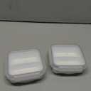 carrotez 2 Compartment Small Snack Containers, Mini Snack Containers for Mini Fridge, Small Food Storage Containers, Airtight Lids, Reusable, 1.1 cup, 2 PACK (White)