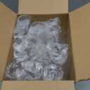 FOCUSLINE 24 Pack 9 Oz Plastic Stemless Gold Rim Champagne Flutes, Heavy Duty, Shatterproof, Disposable & Reusable Crystal Clear Toasting Glasses