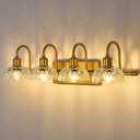 UOFUS 4-Light Gold Vanity Light Vintage Bathroom Lighting Fixtures