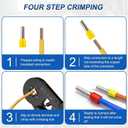 Ferrule Crimping Tool Kit, Wire Ferrules Kit Crimper Pliers with 1800PCS Wire Ends Terminals for AWG 23-7 (0.25-10mm) Gauge, Self-Adjusting Ratchet Pliers for Audio, Automotive, DIY