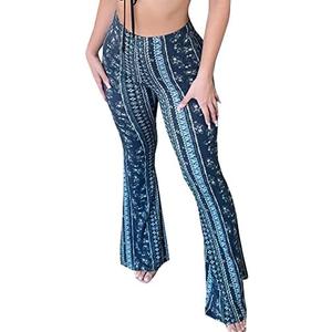 YUZIBAO Women's Flare Yoga Leggings High Waisted Boho Palazzo Wide Leg Pants Bell Bottoms size XXL