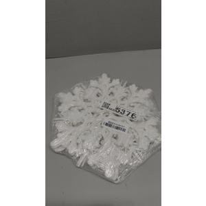 8Pcs Large White Snowflake Ornaments, 12''Big Plastic Christmas Ornaments, Hanging Snowflake Decorations for Christmas Tree Decorations Winter Decoration Indoor Outdoor Holiday Decor Craft Snowflakes