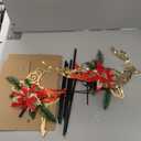 2 Pcs Solar Stake Christmas Outdoor Decorations Garden Stake Decor LED Christmas Reindeer Stakes for Garden Lawn Yard (Reindeer) Gold