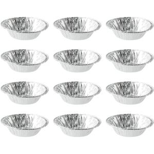 500pcs Aluminum Foil Disposable Baking Tart Pans, Great for Baking Tarts, Quiche, Pudding