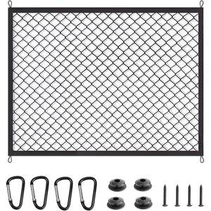 BAILALIBO Cargo Net Stretchable, Adjustable Elastic Trunk Mesh Nets with Metal Hook Universal for SUV, Trucks, Car Exterior Accessories for Secure Storage (32x24 inch)