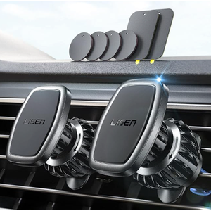 LISEN 2 Pack Magnetic Phone Holder for Your Car Magnet for Phone Car Mount Vent 6 Military Magnets Vent Cell Phone Holder Mount for Car Plate Fit All, Gifts for Women Men, Car Accessories
