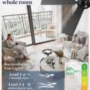 52 Inch Ceiling Fan with Lights and Remote, Smart APP Control, Dimmable with All-Setting Memory, Quiet DC Motor Reversible Blades, Damp Rated Modern Ceiling Fan for Bedroom Patio Living Room