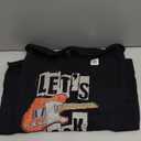 Let's Rock Electric Guitar Music Lover Band Guitarist Retro T-Shirt, Size Large