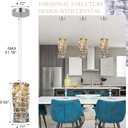 3-Pack Chrome Crystal Pendant Light for Kitchen Island Mini Led Chandeliers
