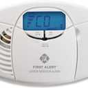 First Alert Carbon Monoxide Detector Alarm|No Outlet Required with Digital Display and Peak Memory, Battery Operated, CO410 , White