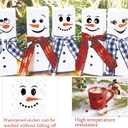 9Pack 66 Pcs Christmas Face Eyes Stickers for Crafts Small Vinyl Snowman Faces Pitcher Rub on Transfers Decals for Ornaments Glass Drinking Cups Wood Decorations Balls Party Supplies (face66)