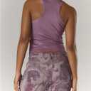 SOLY HUX Women's Y2k Crop Top Square Neck Sleeveless Graphic Concert Tank Tops Vintage Streetwear (Purple, M)